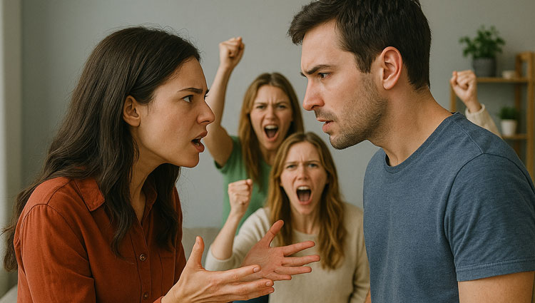 boyfriend and girlfriend arguing